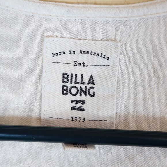 Billabong Floral Mini Dress  thick tank top floral peasant‎ Beachy Pink Size M - Picture 4 of 9